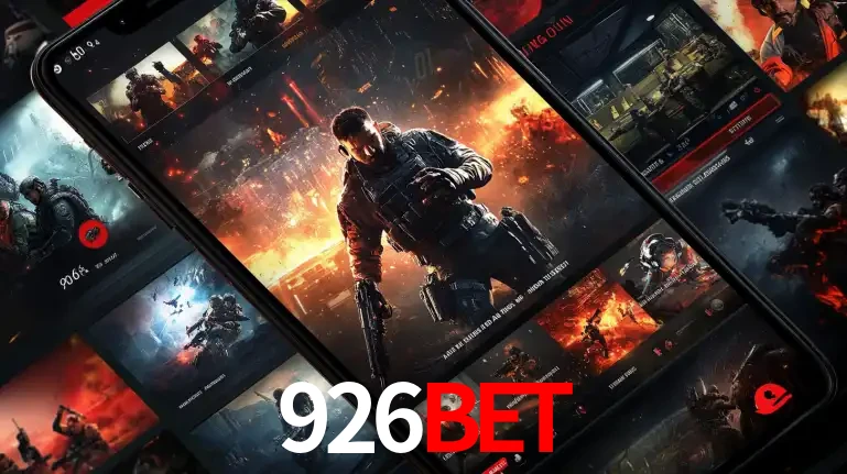 Tela de um celular exibindo uma galeria de jogos de tiro com temática militar, mostrando a variedade de e-sports disponíveis para apostas na plataforma de entretenimento 926bet.