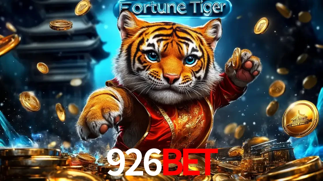 Imagem promocional do jogo de slot Fortune Tiger, com um tigre majestoso em traje tradicional cercado por uma fortuna em moedas de ouro, disponível agora no cassino 926bet.